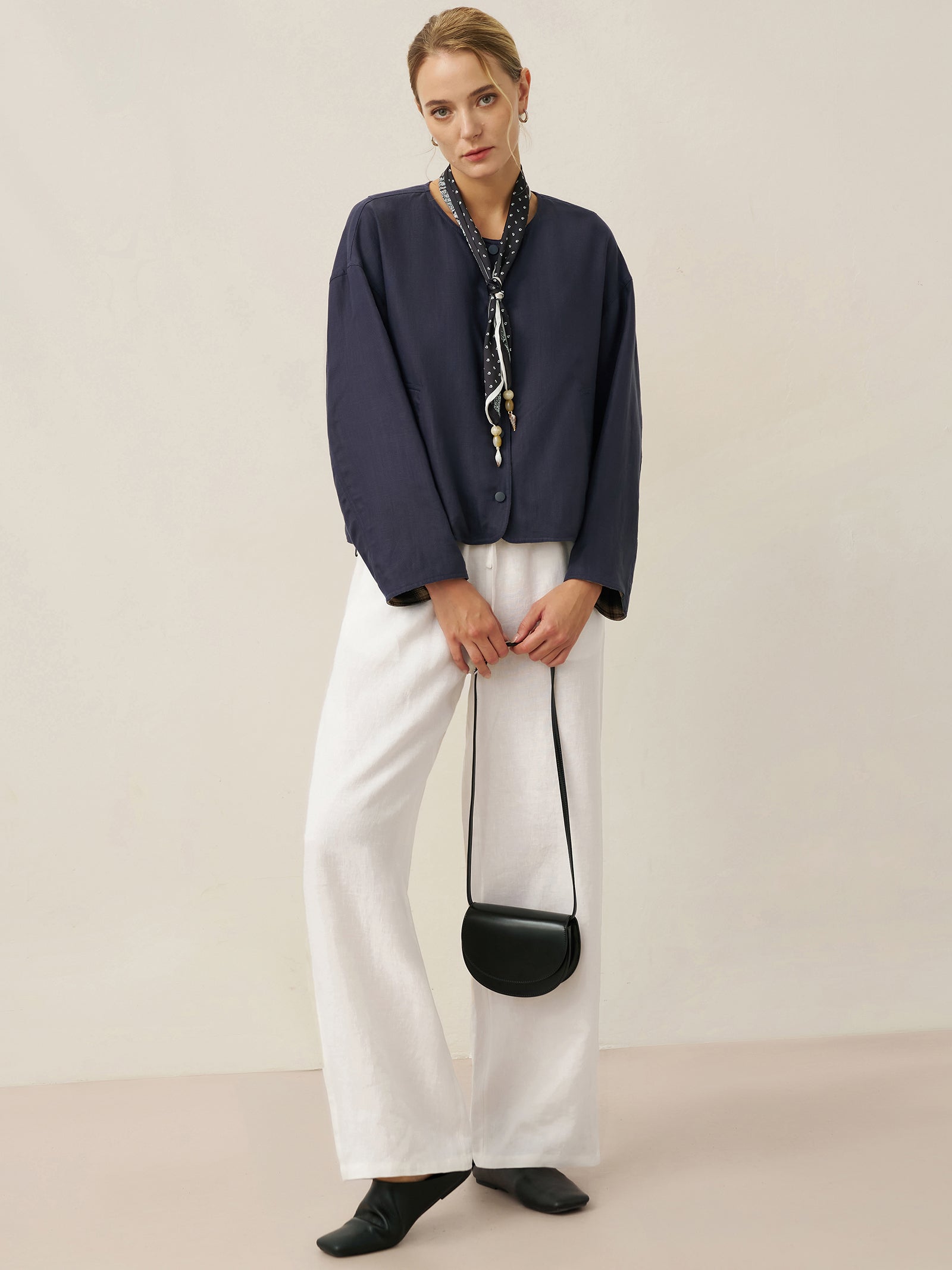 LINTICO 100% Linen Relaxed Fit Straight Leg Trousers KINSLEY — comparison shot