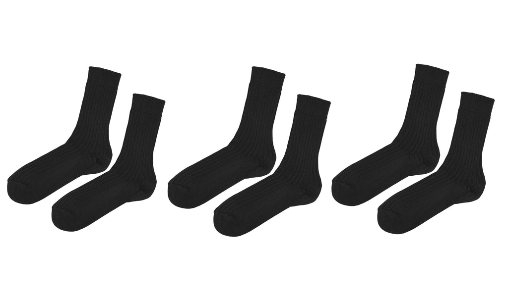 tittimitti tittimitti® Men’s 100% Organic Cotton Boot Socks 3-Pack – Thick Warm Winter Crew Socks (Made in Italy) — side view