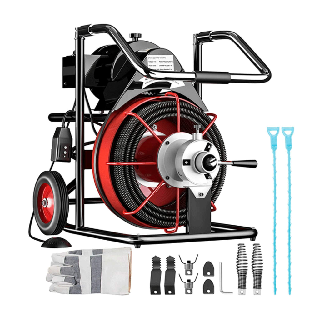 [100FTX3/8"] Electric Sewer Drain Cleaner Snake Clog Machine W/ Cutter (SAK53785) – SAKSBY WHOLESALE, view 14