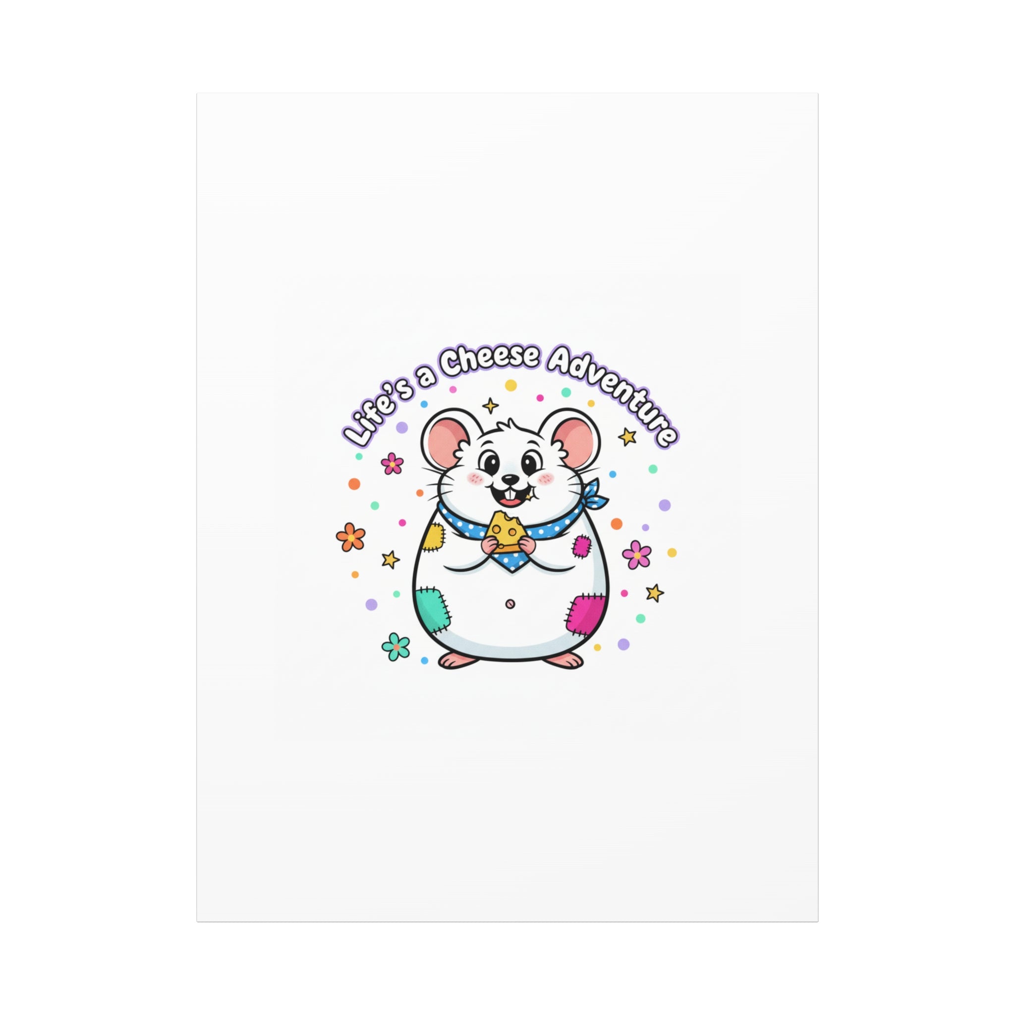 Life's a Cheese Adventure Canvas | Rodent-Core rat art print