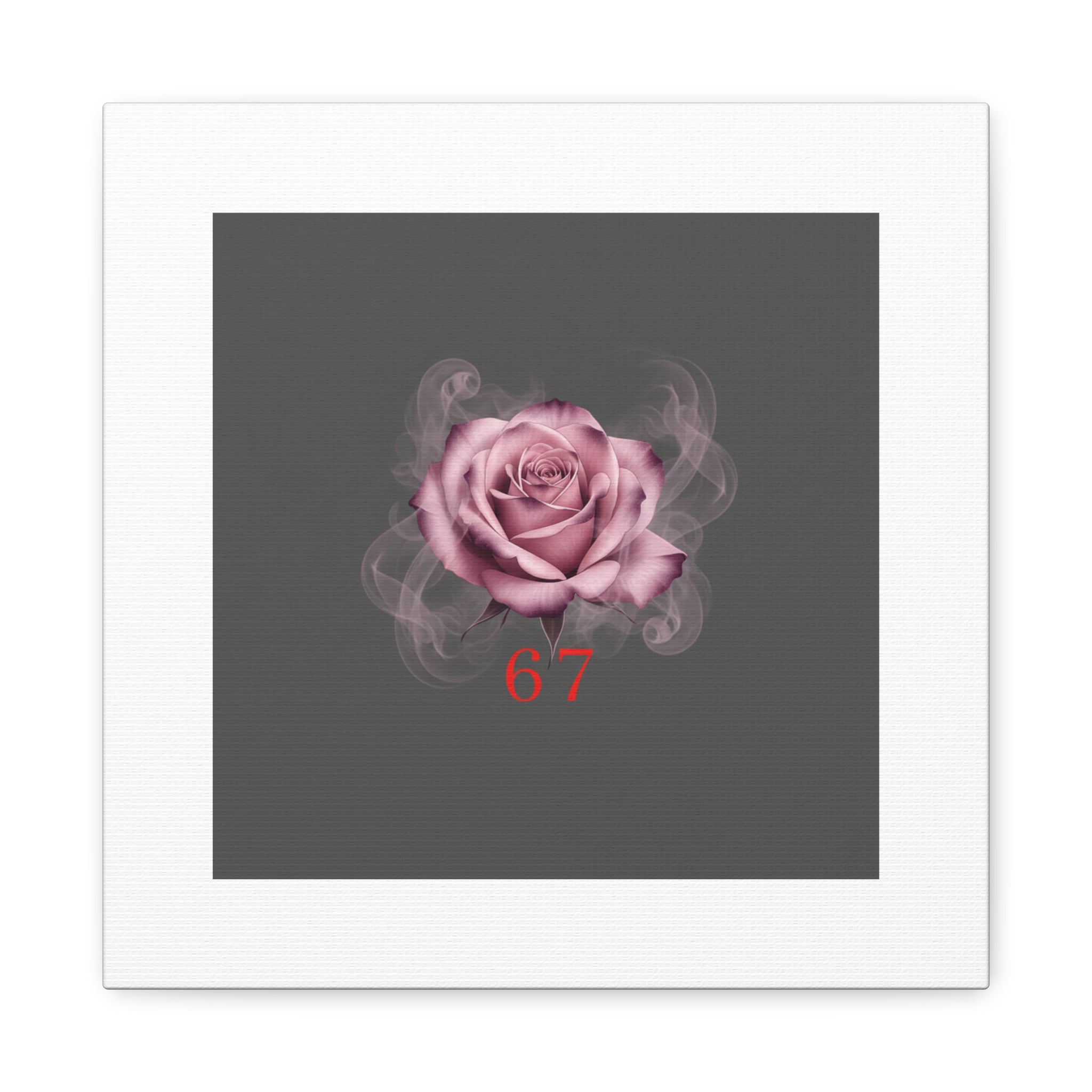6 7 Valentine's Canvas | Viral Gothic Rose Wall Art | 6 7 Meaning Dark Romance