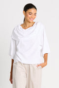 Pima Cotton Jackie O Top - White