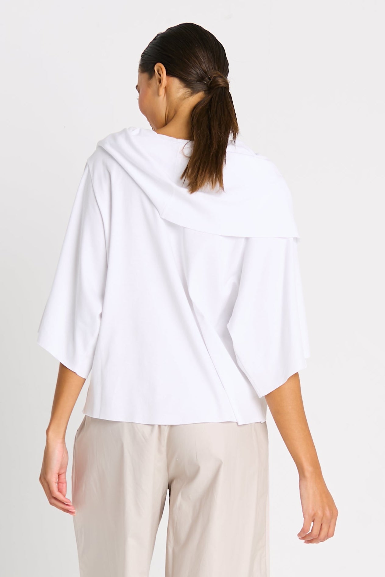 Pima Cotton Jackie O Top - White