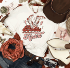 A Blessed Texas Mess Boutique Boots Never broke My heart Country Western Shirt Rodeo Wear, Cowgirls, Music… — main product shot