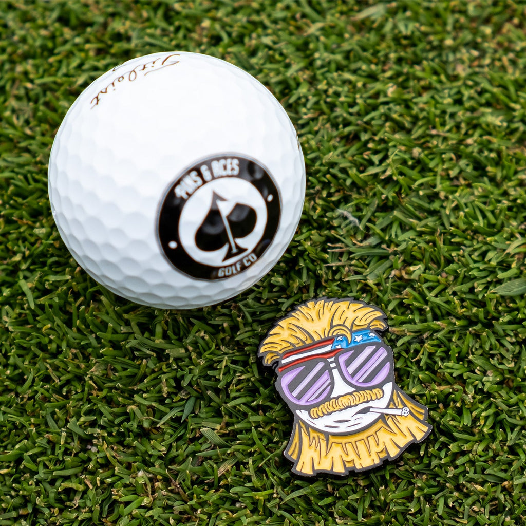 Dale the Degenerate Ball Marker – Pins and Aces, view 3