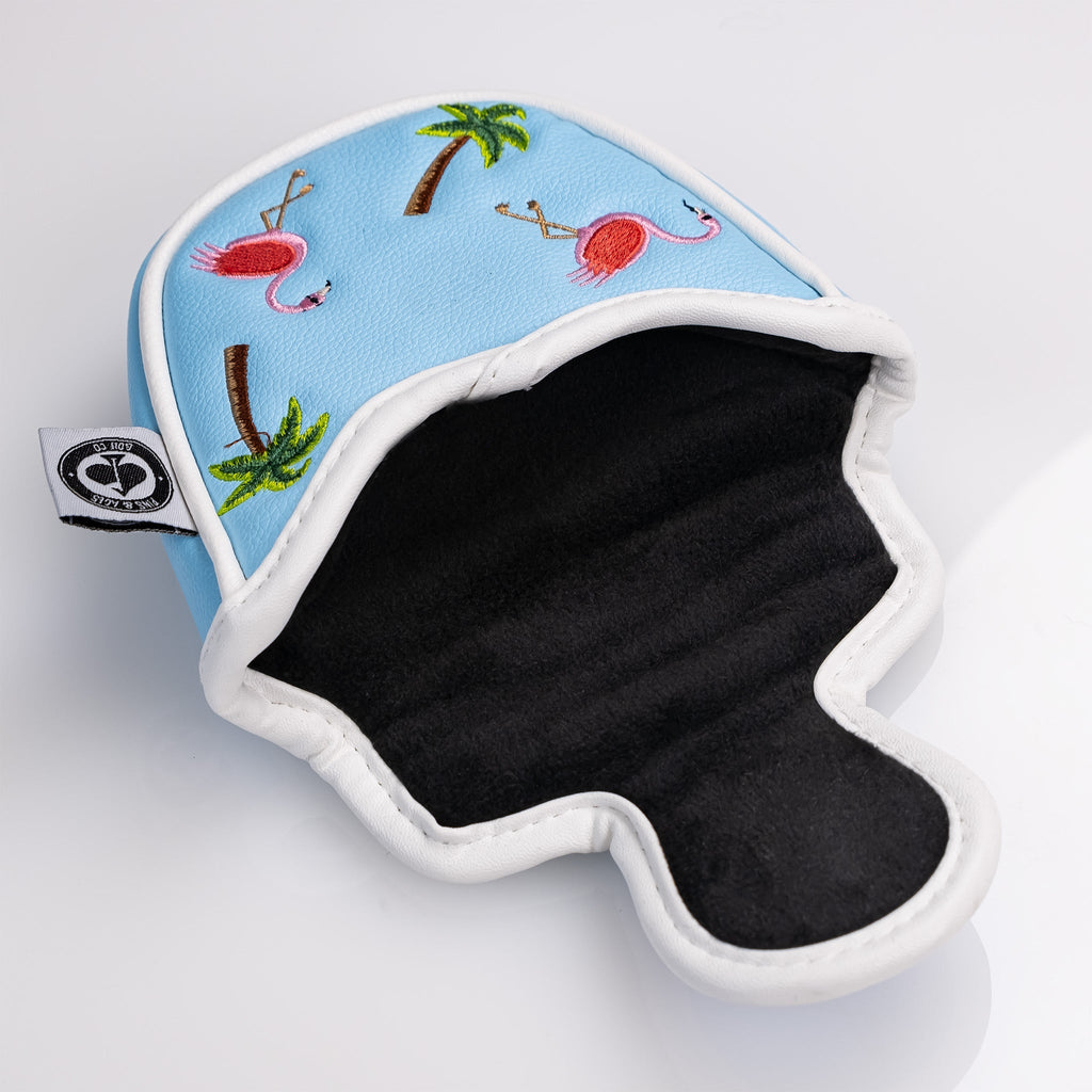 Dancing Flamingos - Mallet Putter Cover – Pins and Aces, view 3