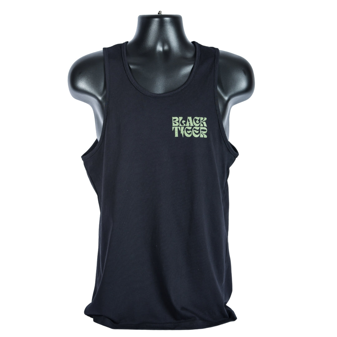 Black Tiger International Men's Tank Top — detail and construction