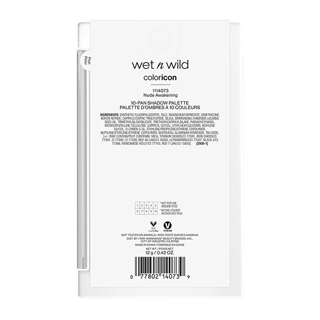 Wet n Wild Color Icon Nude Awakening Eyeshadow Palette - 10 Shades