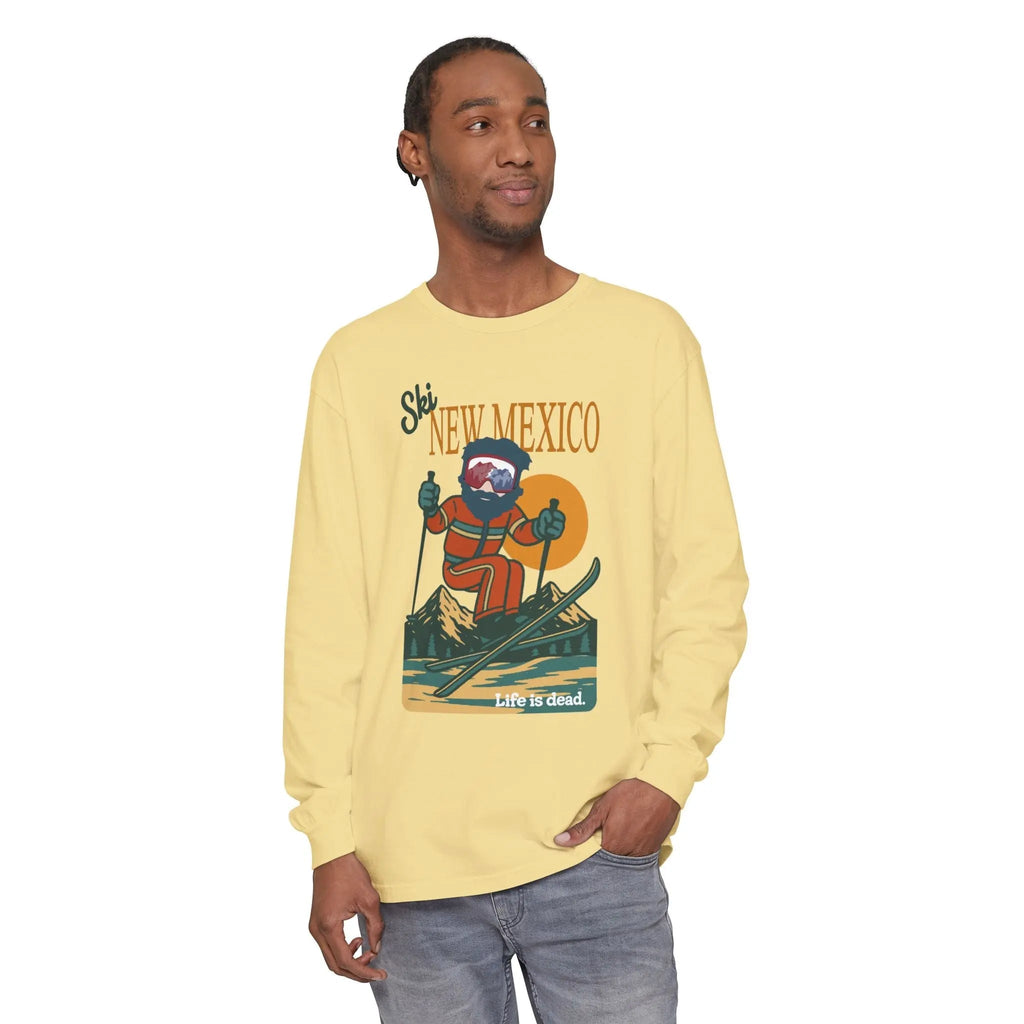 Ski New Mexico - Life is Dead Mountain Collection Garment-Dyed Long Sleeve T-Shirt