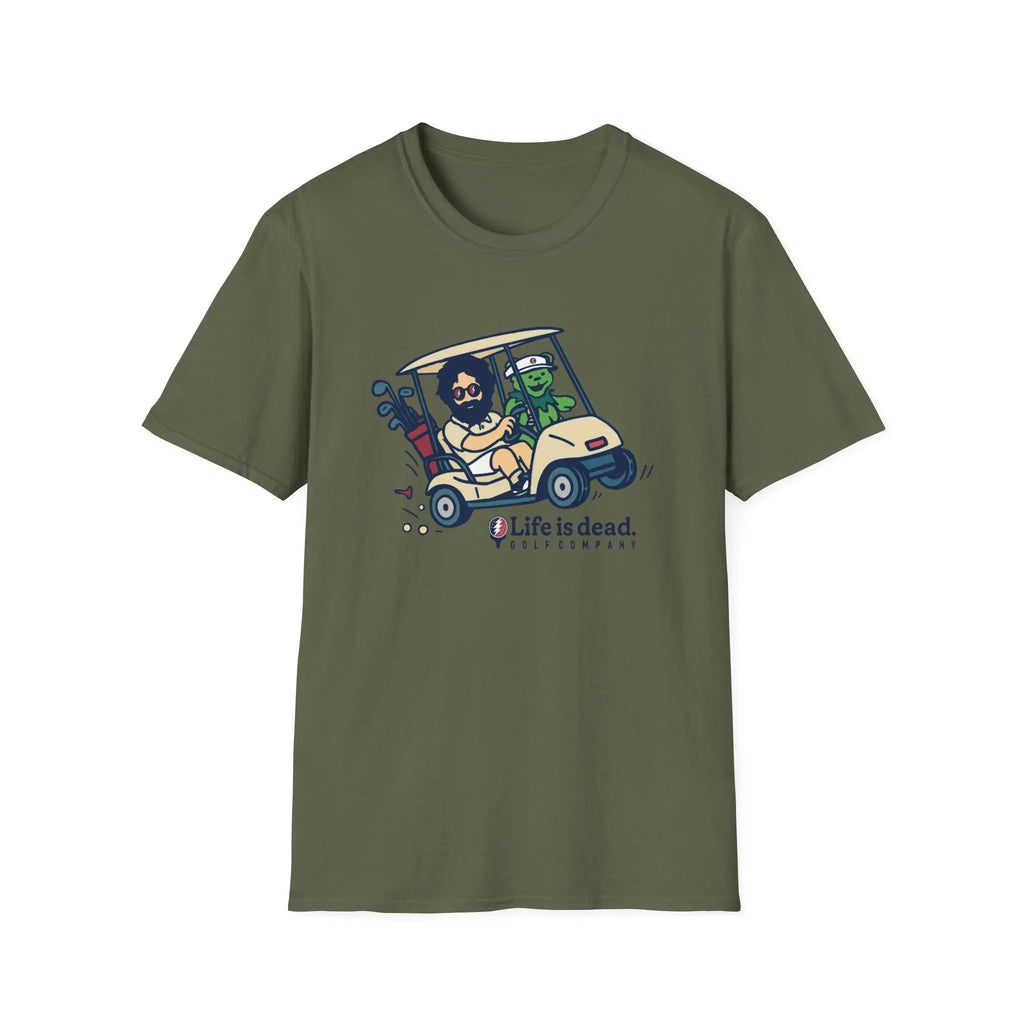 Joy Ridin' Jerry and The Bear - Life is Dead Golf Company T-Shirt