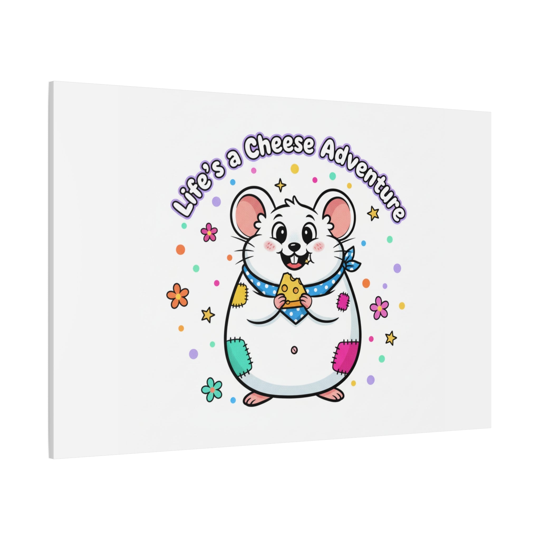 Life's a Cheese Adventure Canvas | Rodent-Core rat art print