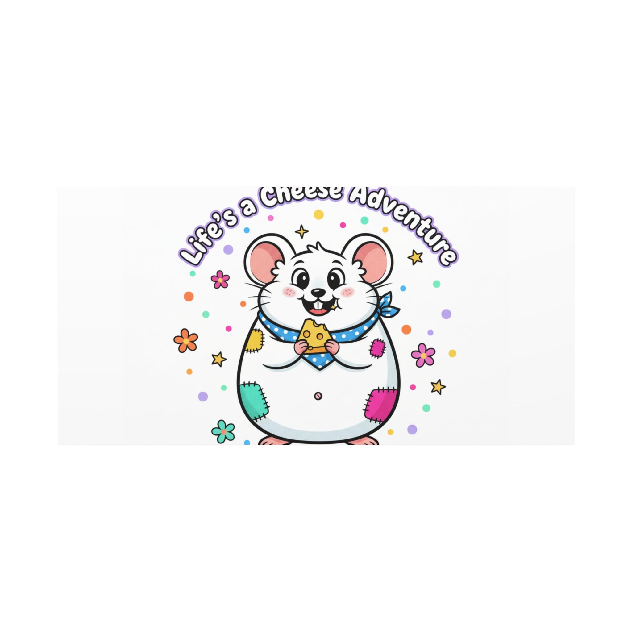 Life's a Cheese Adventure Canvas | Rodent-Core rat art print