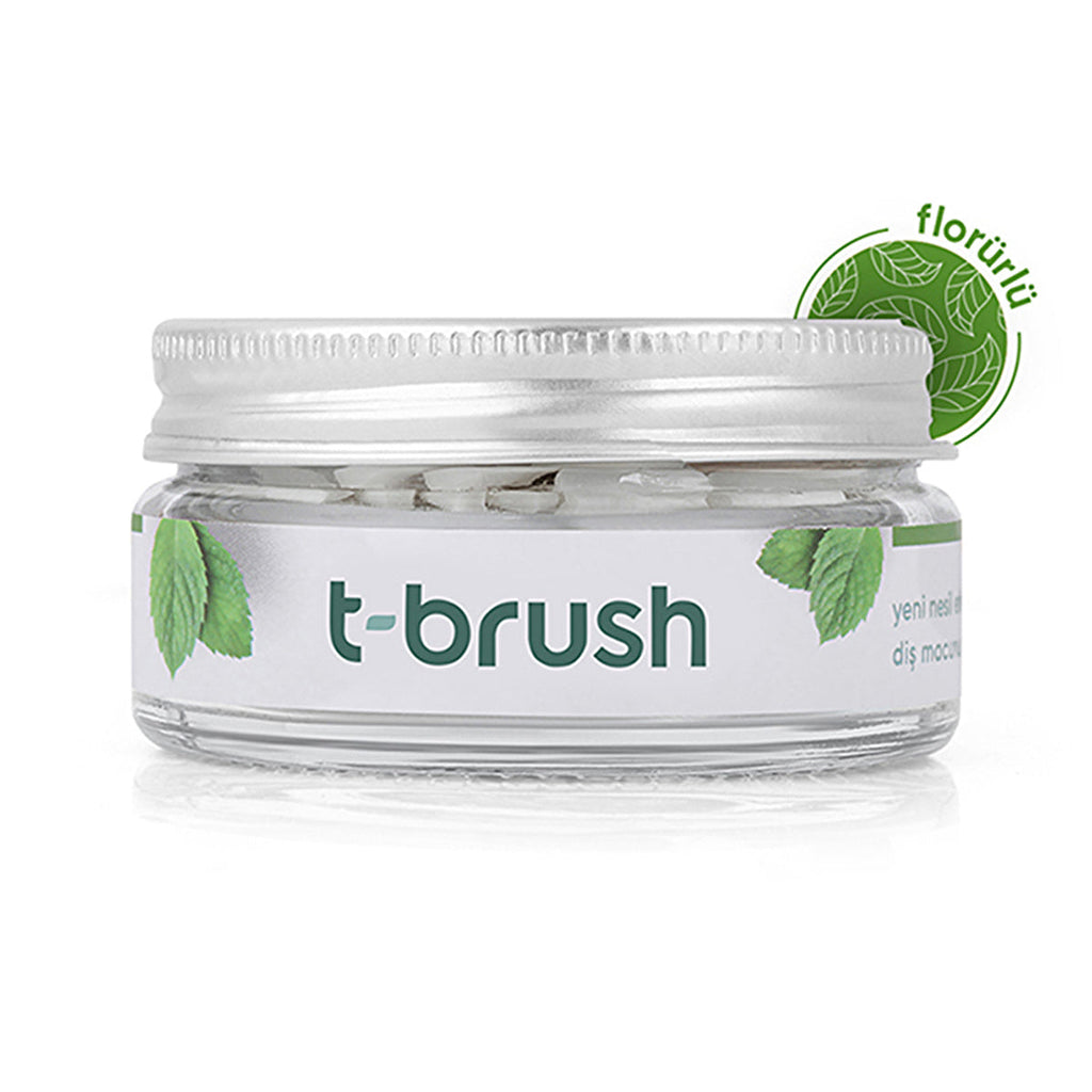 T-Brush Spearmint Toothpaste Tablets with Fluoride - Eco-Friendly