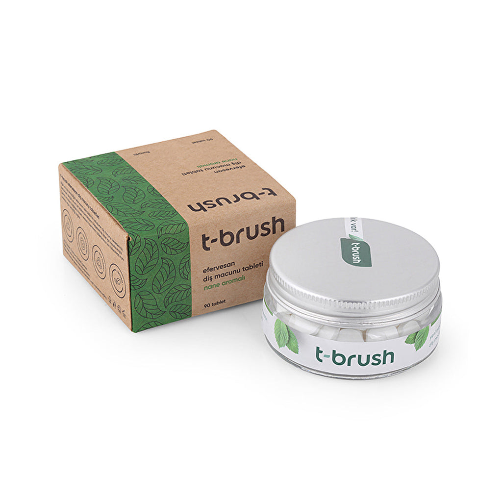 T-Brush Spearmint Toothpaste Tablets with Fluoride - Eco-Friendly