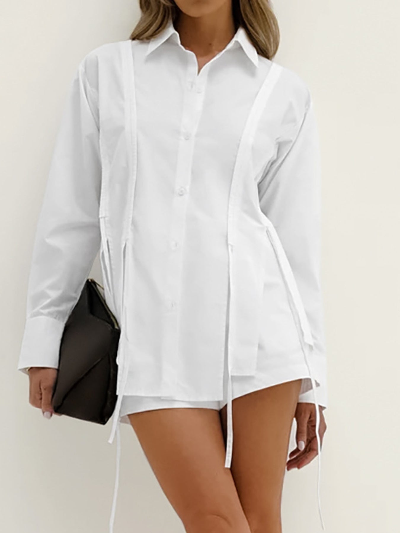 Button Up Shirt and Shorts Set