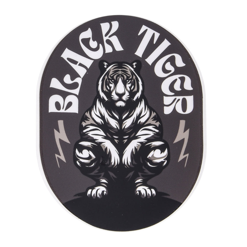 Black Tiger International Black Tiger Oval Gray Sticker — main product shot
