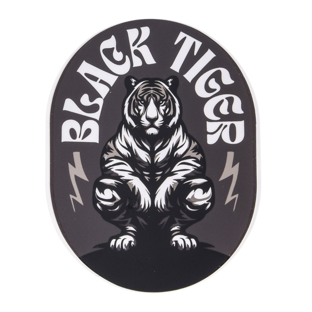 Black Tiger International Black Tiger Oval Gray Sticker — main product shot