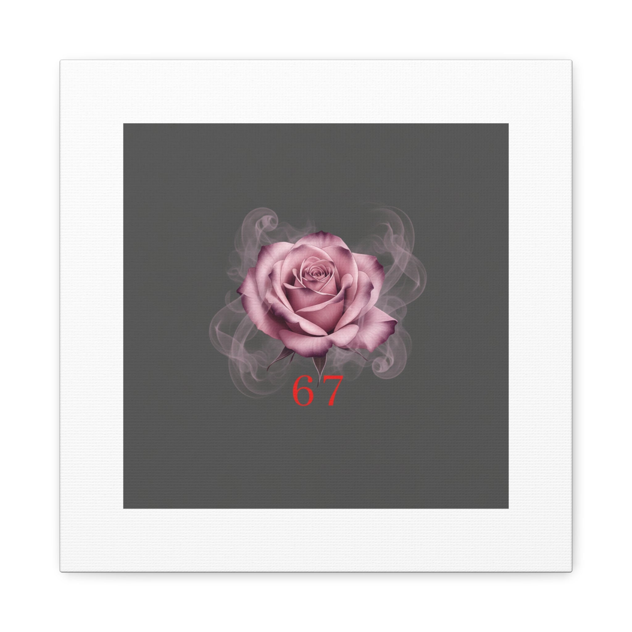 6 7 Valentine's Canvas | Viral Gothic Rose Wall Art | 6 7 Meaning Dark Romance