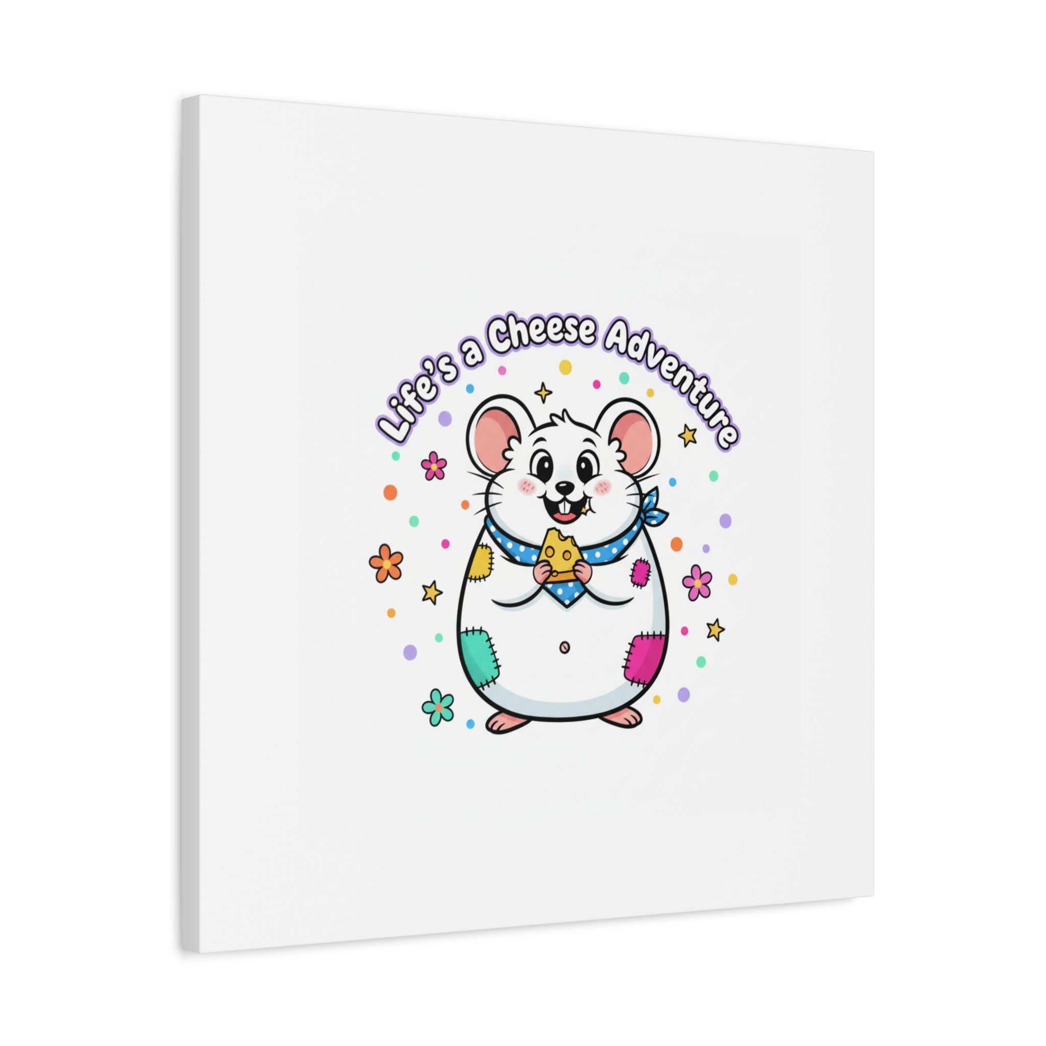 Life's a Cheese Adventure Canvas | Rodent-Core rat art print