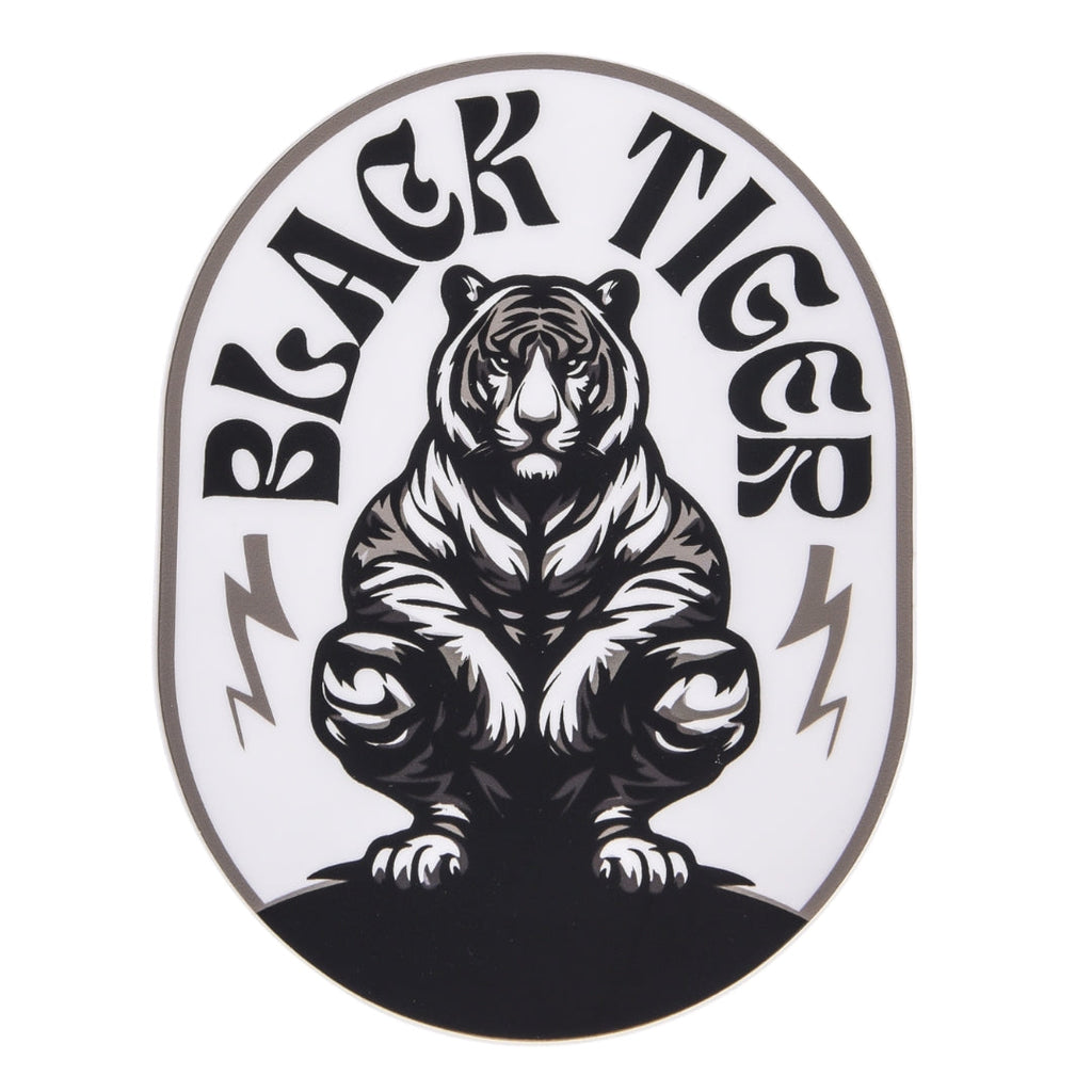 Black Tiger International Black Tiger Oval White Sticker — main product shot