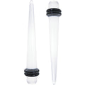 BodyCandy 2G Clear UV Acrylic Straight Taper Set — main product shot