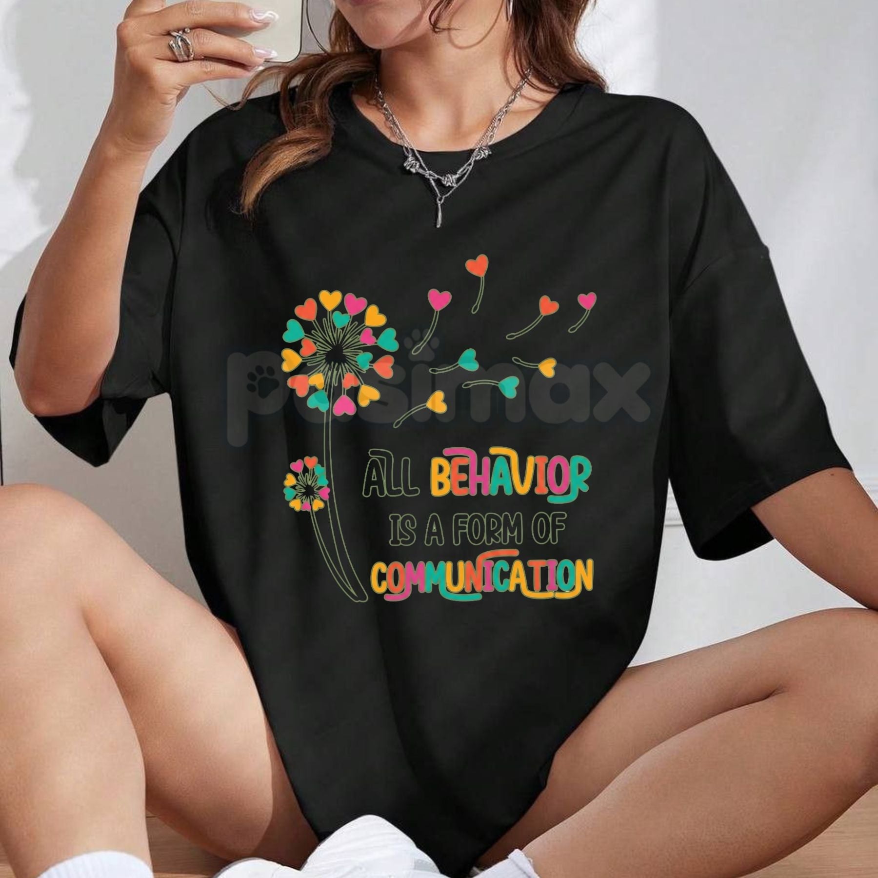Women’s Leopard & Heart Print T-Shirt – Casual Round Neck Cotton Graphic Top, Premium 100% Cotton Animal Print Chic Tee, Soft Lived-In Heavyweight Stylish Heart Shirt, Made in USA