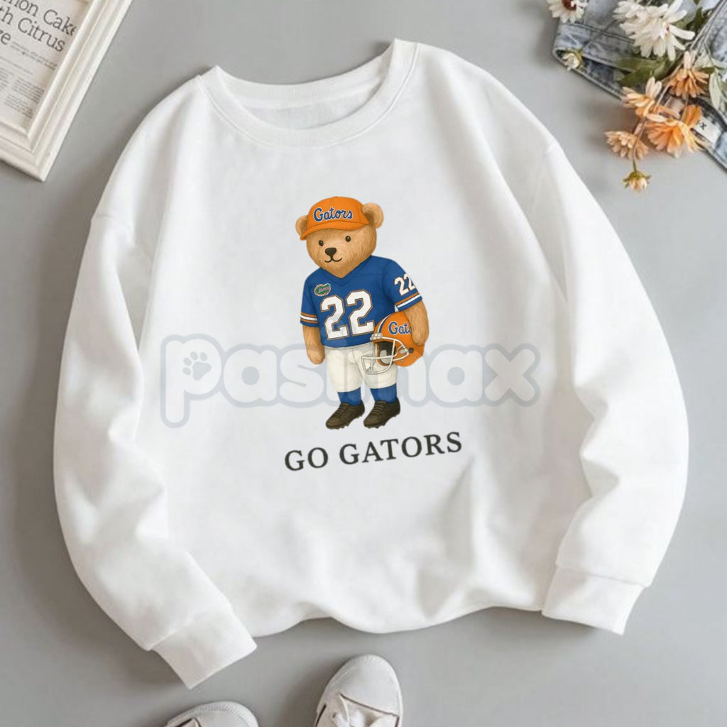 Pasimax All Team College Football Teddy Bear Sweatshirt – Retro Mascot Graphic Crewneck — packaging
