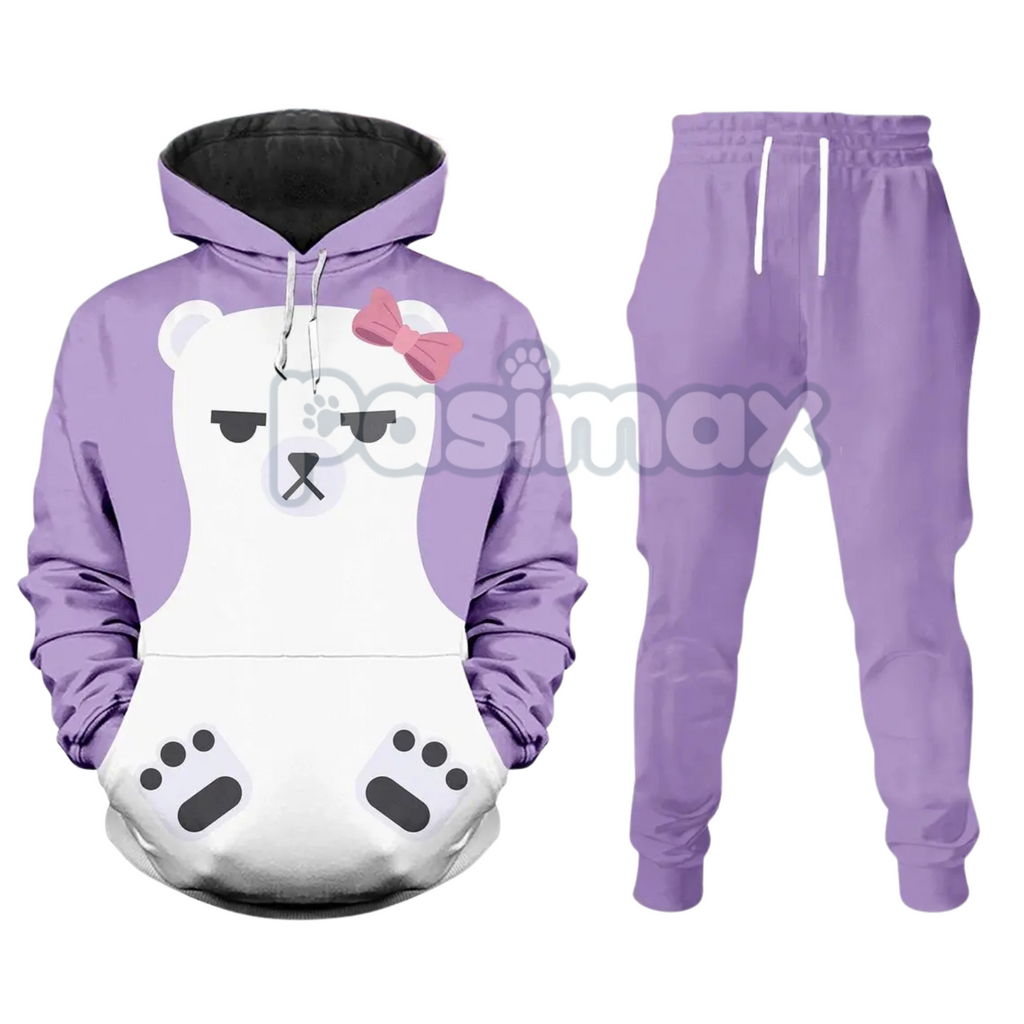 Pasimax Derpy Tiger K-pop Demon Hunter Hoodie & Joggers Set — size reference