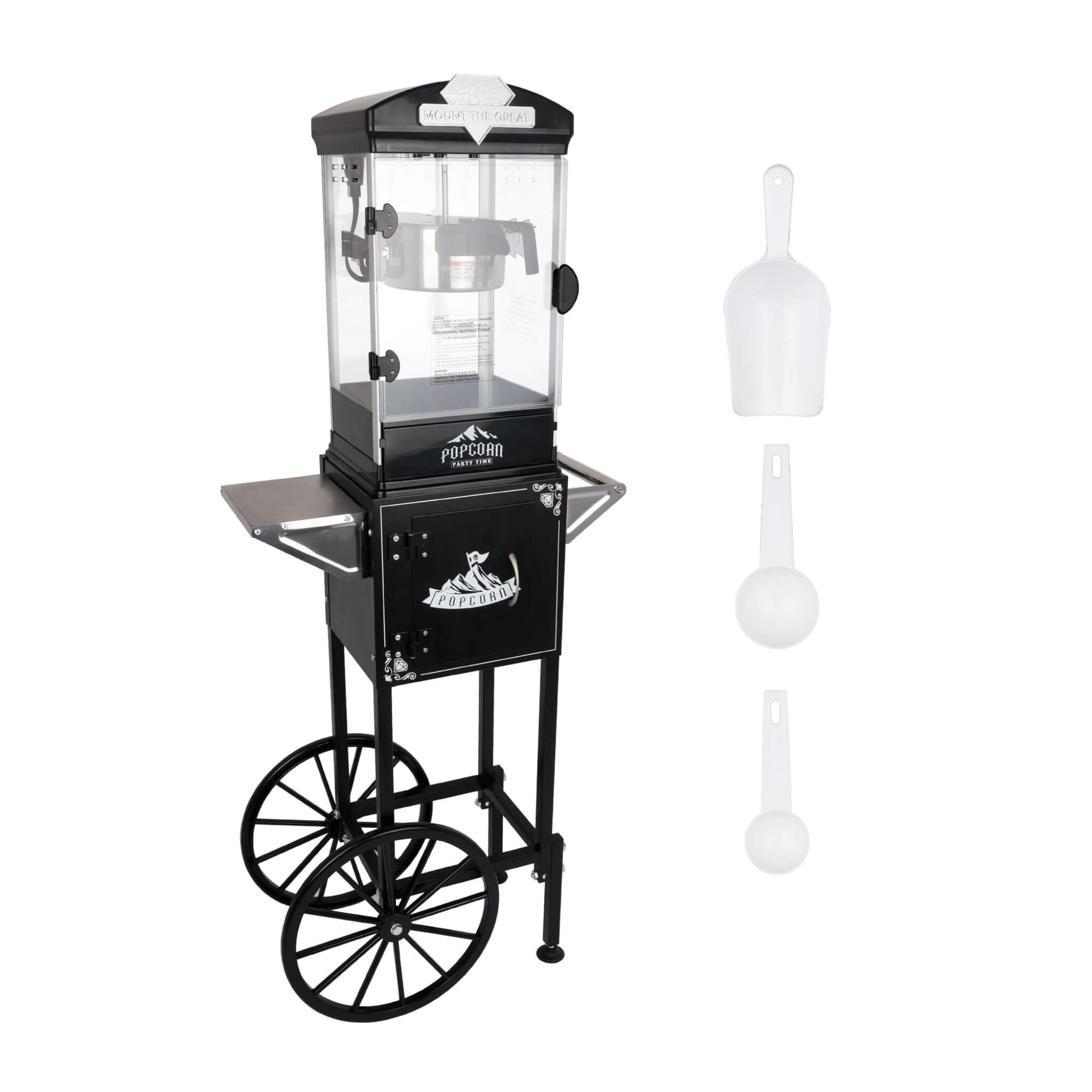 Premium 10OZ Portable Kettle Popcorn Maker Machine With Cart (SAK42196) – SAKSBY WHOLESALE