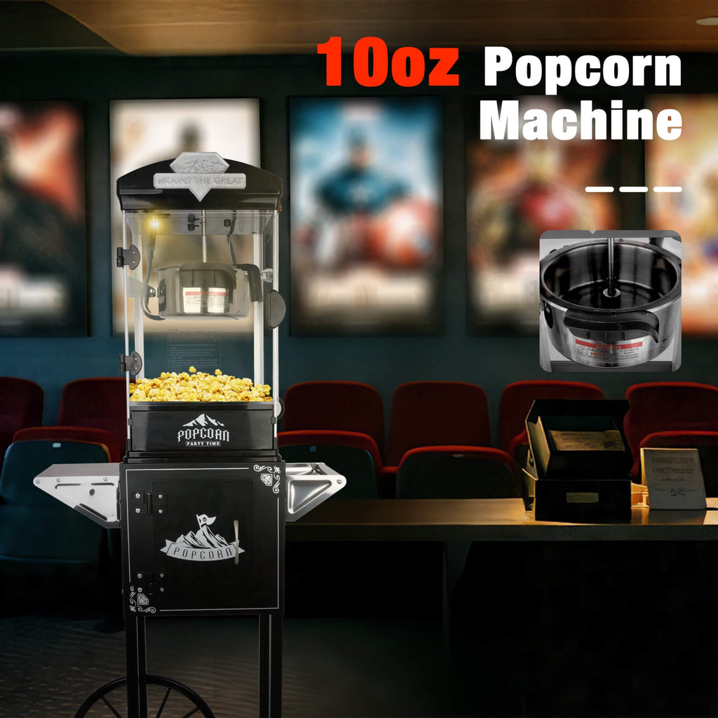 Premium 10OZ Portable Kettle Popcorn Maker Machine With Cart (SAK42196) – SAKSBY WHOLESALE, view 5