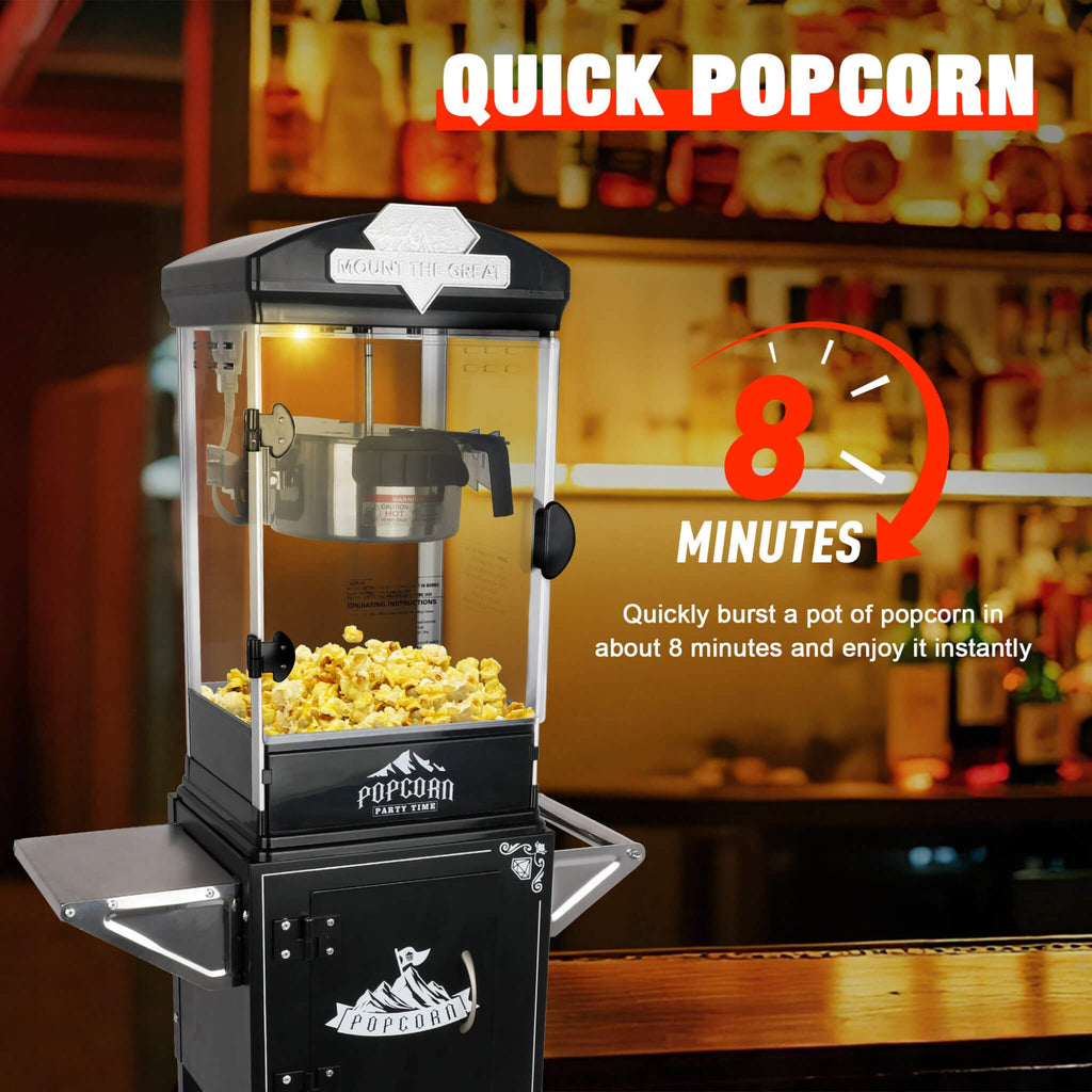 Premium 10OZ Portable Kettle Popcorn Maker Machine With Cart (SAK42196) – SAKSBY WHOLESALE, view 4