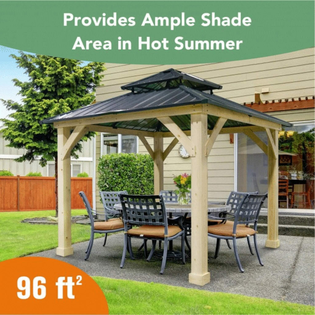 [10X10FT] Alora Premium Outdoor Patio Hardtop Gazebo With Double Steel Roof (SAK01291) – SAKSBY WHOLESALE, view 6