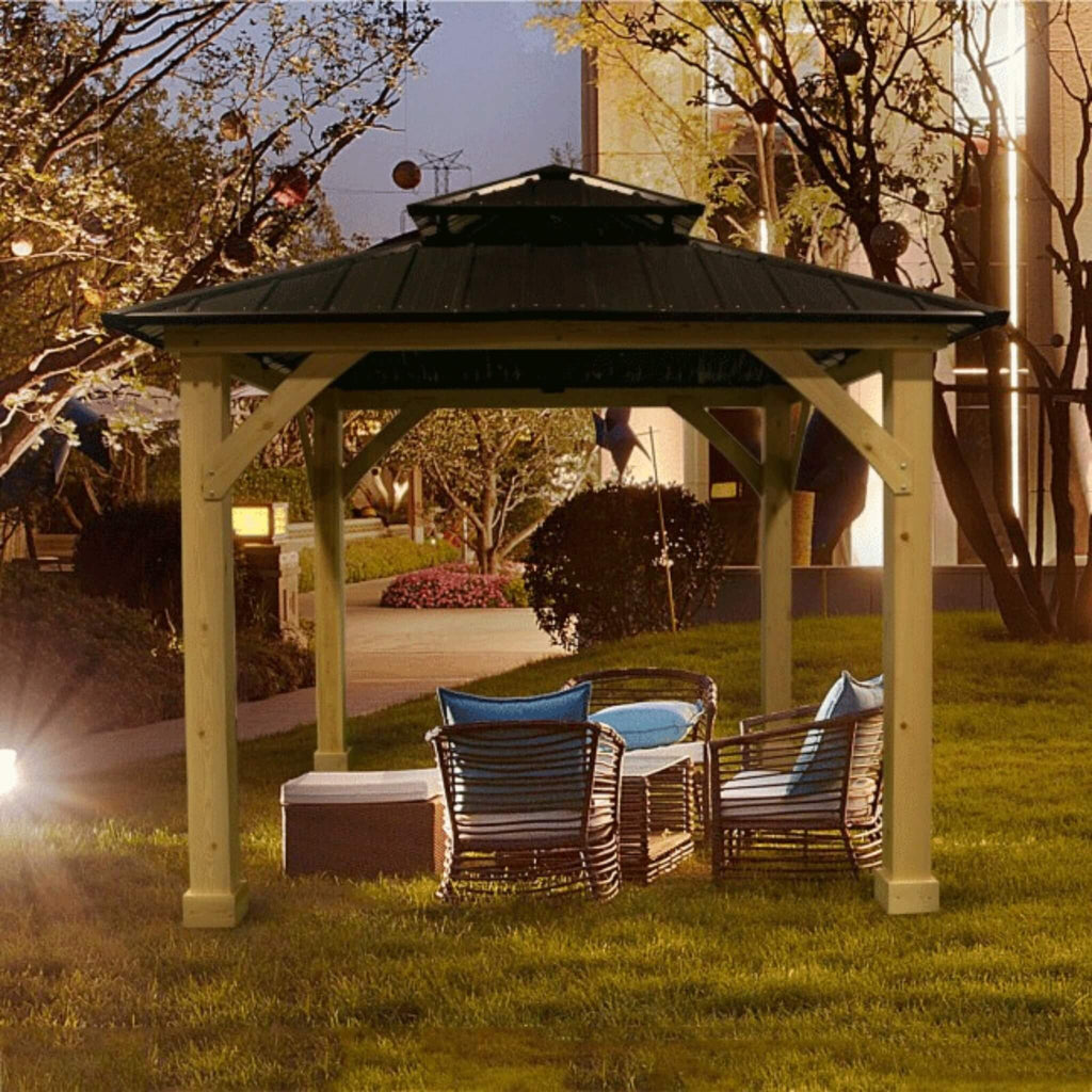 [10X10FT] Alora Premium Outdoor Patio Hardtop Gazebo With Double Steel Roof (SAK01291) – SAKSBY WHOLESALE, view 3