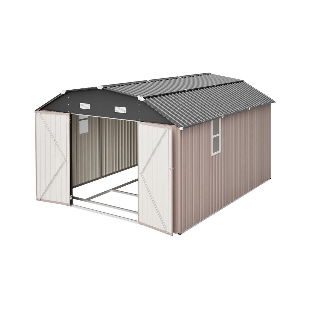 [10X12FT] Alora Heavy-Duty Outdoor Metal Storage Shed With Floor (SAK91820) – SAKSBY WHOLESALE, view 3