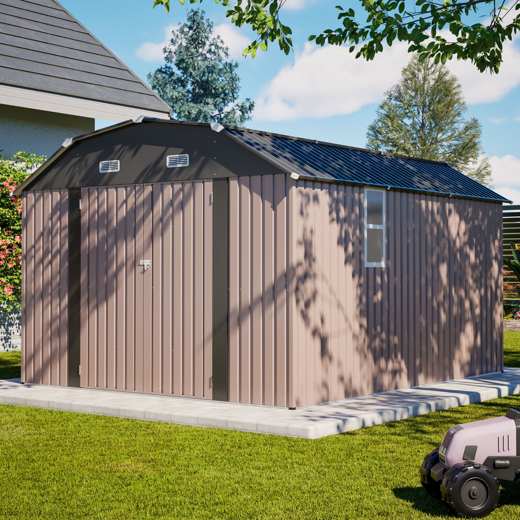 [10X12FT] Alora Heavy-Duty Outdoor Metal Storage Shed With Floor (SAK91820) – SAKSBY WHOLESALE, view 5