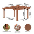 Alora Outdoor Cedar Wood Patio Pergola With Slatted Trellis Roof (SAK92150) – SAKSBY WHOLESALE, view 10