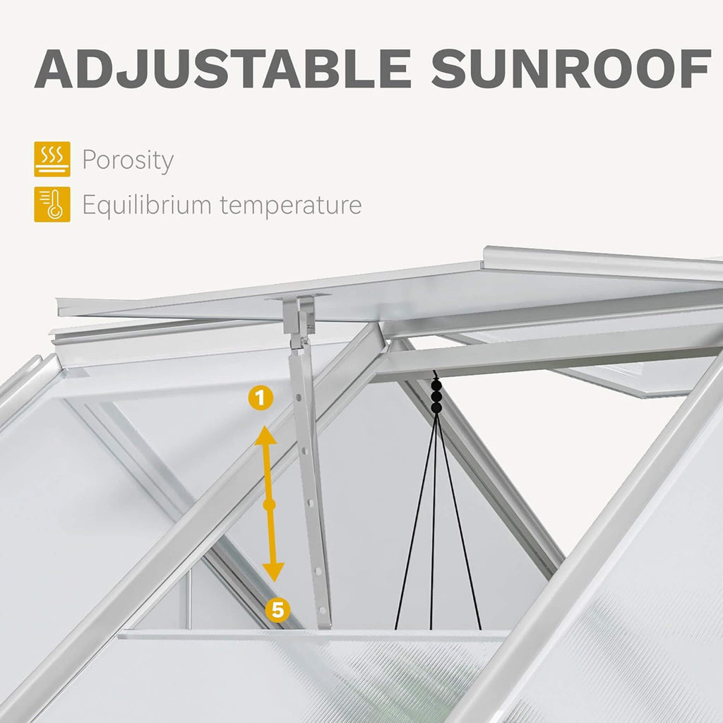[10X12FT] Large Polycarbonate Walk-In Garden Greenhouse With Vent Window, 4MM (SAK71528) – SAKSBY WHOLESALE, view 5