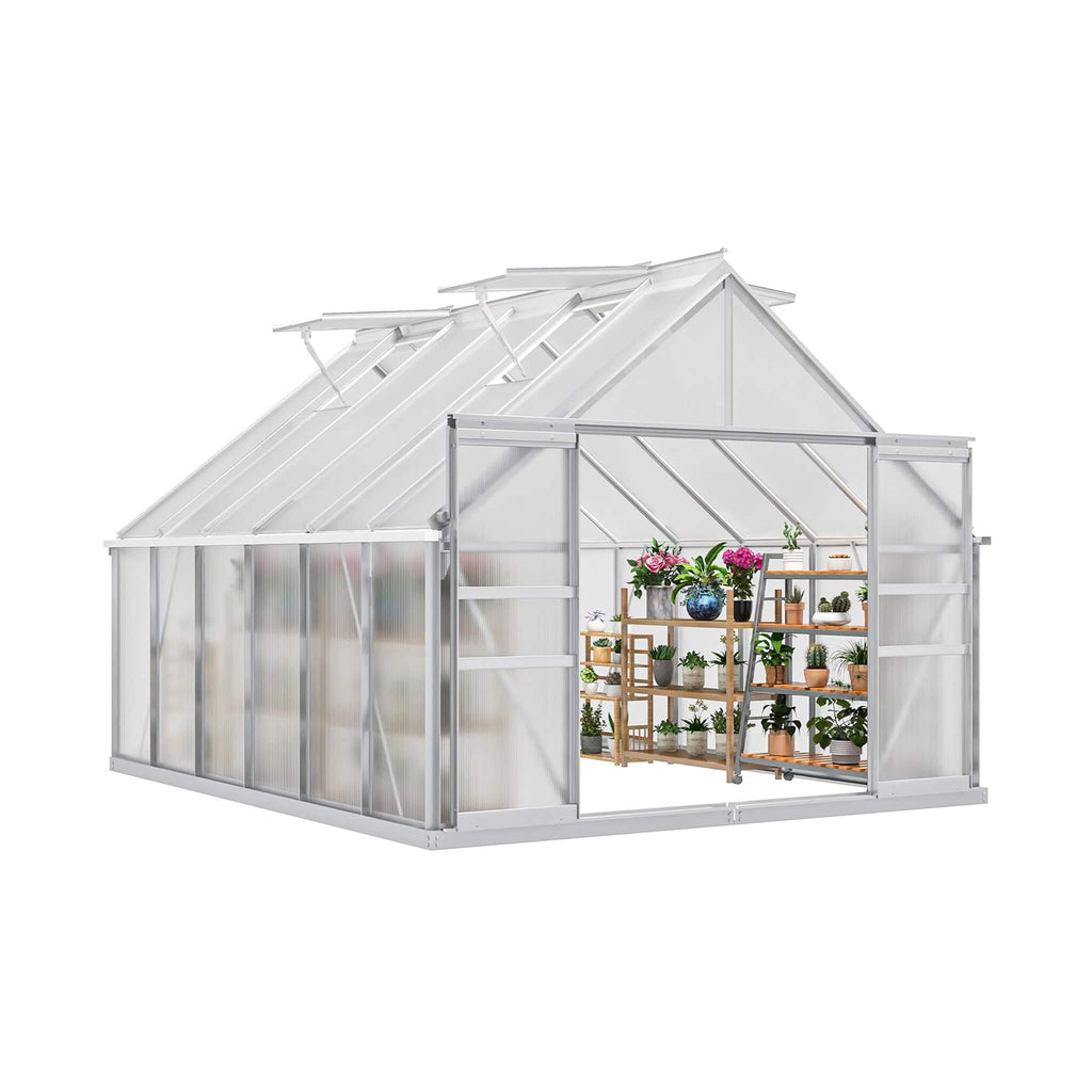 [10X12FT] Large Polycarbonate Walk-In Garden Greenhouse With Vent Window, 4MM (SAK71528) – SAKSBY WHOLESALE, view 7