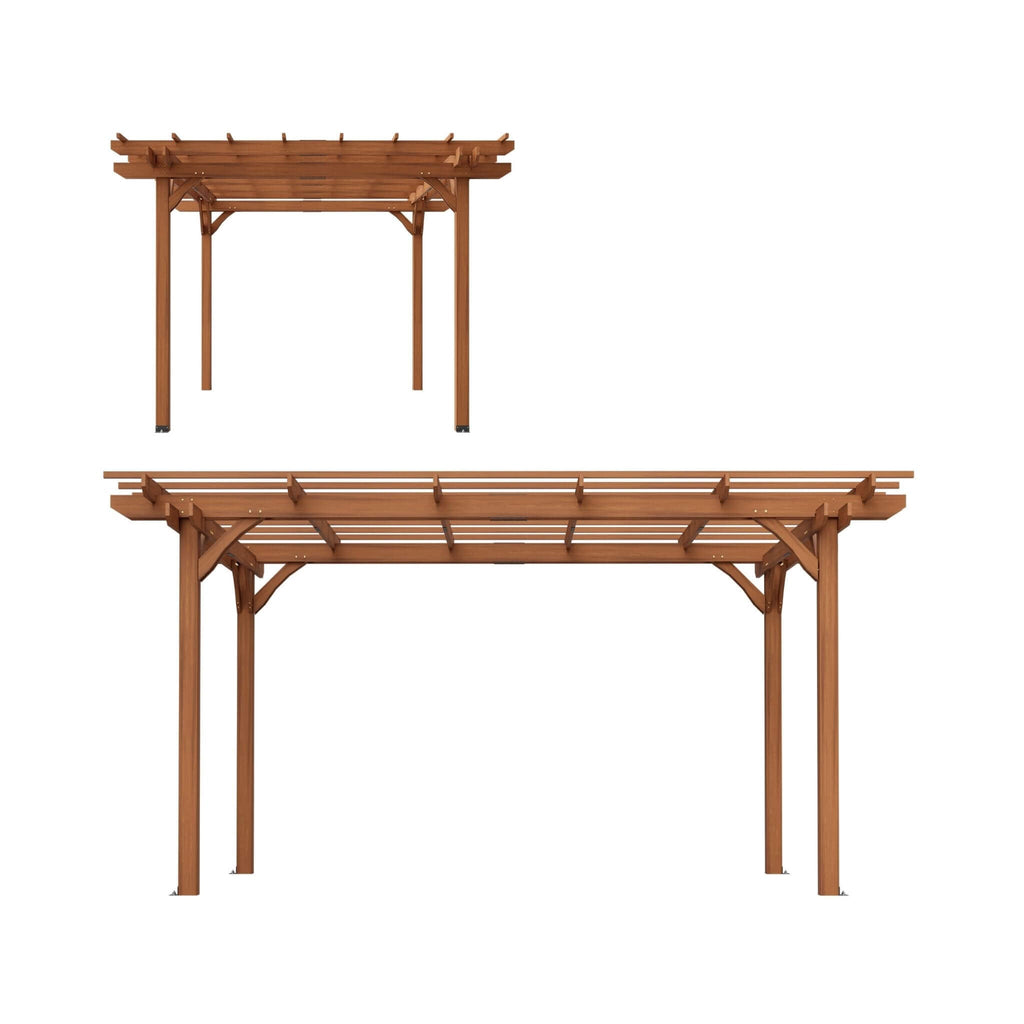[10X12FT] Alora Premium Extra Large Outdoor Weather-Resistant Wooden Grape Pergola (SAK16278) – SAKSBY WHOLESALE, view 7