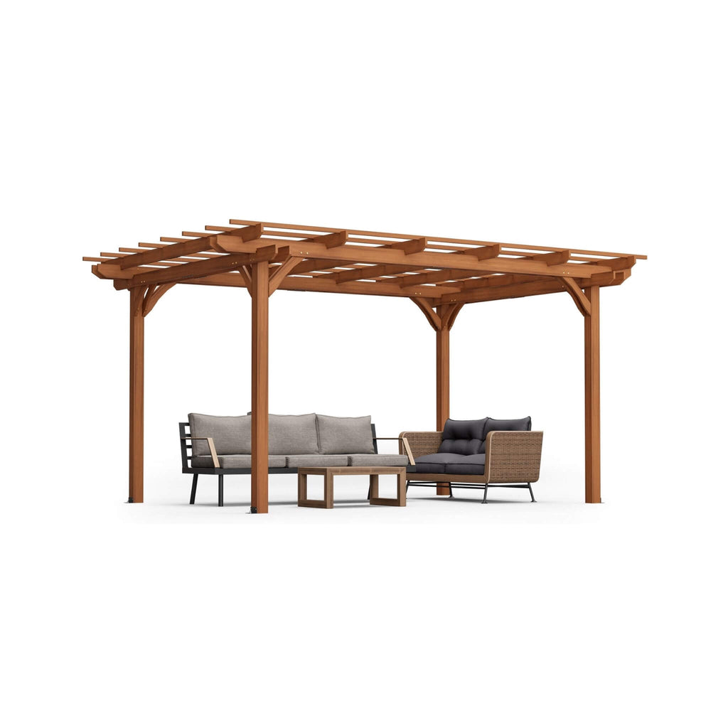 [10X12FT] Alora Premium Extra Large Outdoor Weather-Resistant Wooden Grape Pergola (SAK16278) – SAKSBY WHOLESALE, view 9