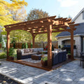 [10X12FT] Alora Premium Outdoor All-Season Backyard Patio Cedar Wood Gazebo Pergola With Arched Roof (SAK42915) – SAKSBY WHOL