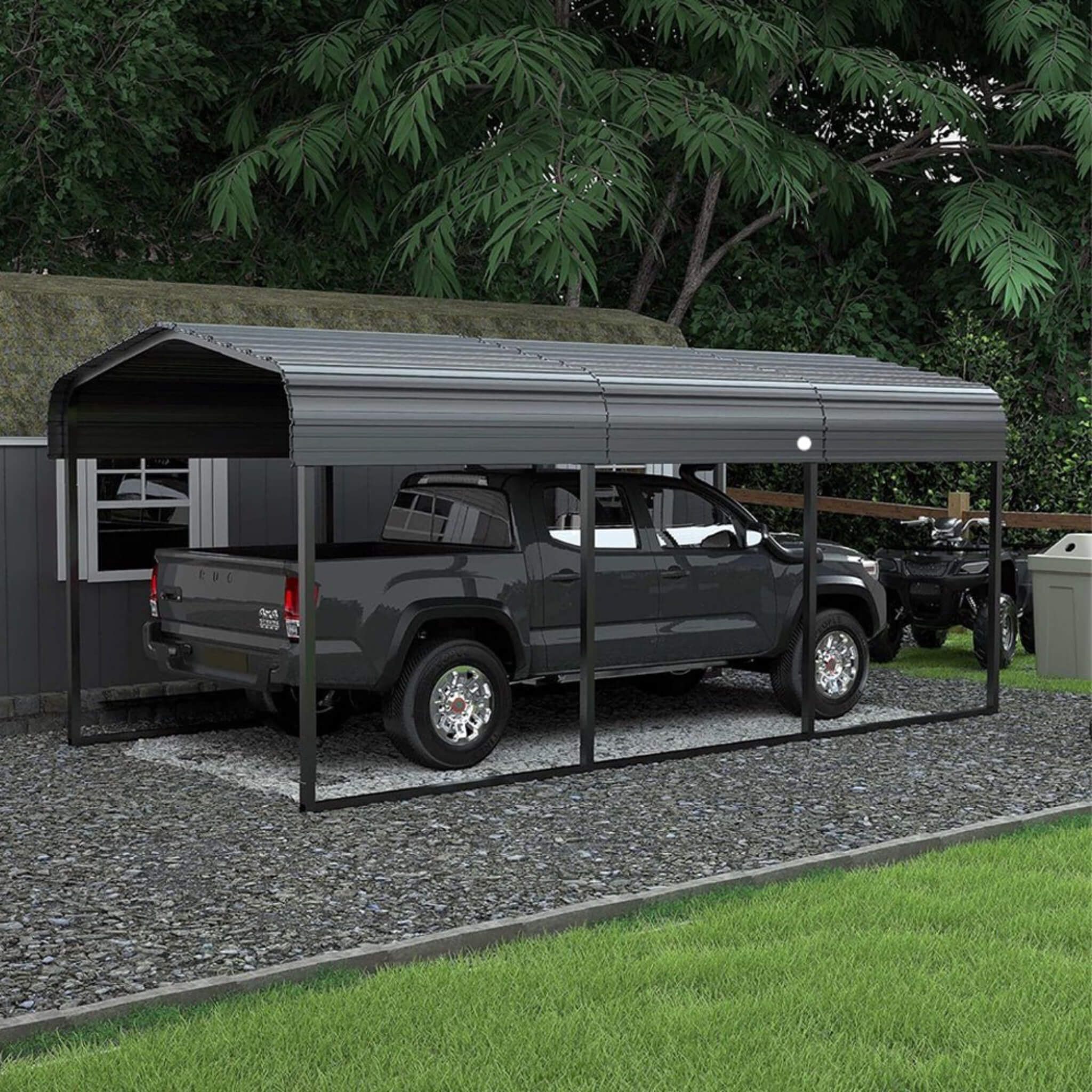 [10X15FT] Alora Large Heavy-Duty Outdoor Metal Carport For Cars, Trucks And Boats (SAK95738) – SAKSBY WHOLESALE, view 5