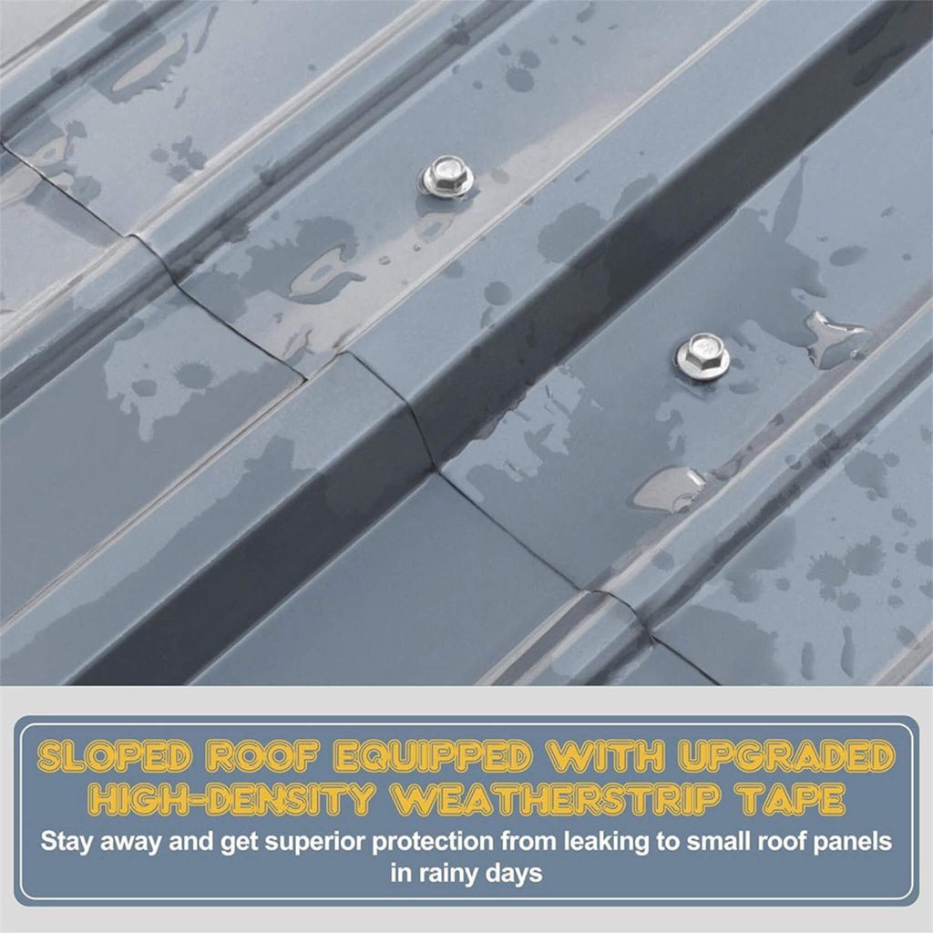 [10X15FT] Alora Large Heavy-Duty Outdoor Metal Carport For Cars, Trucks And Boats (SAK95738) – SAKSBY WHOLESALE, view 4