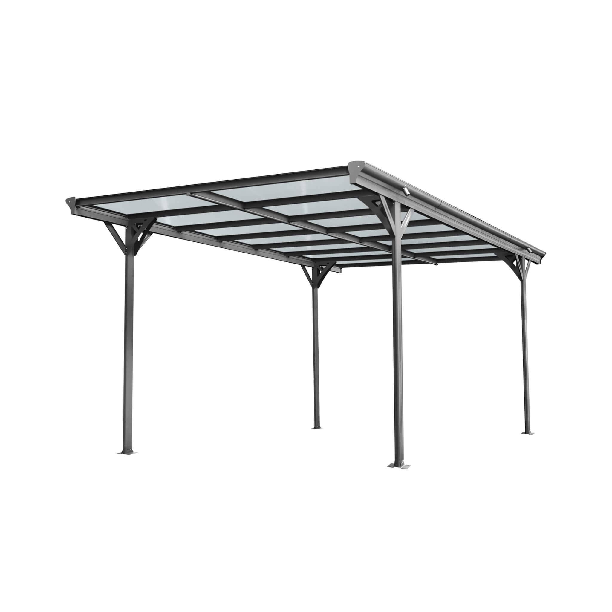 [10X16FT] Alora Heavy-Duty Outdoor Driveway Pergola With Aluminum Alloy Frame And Polycarbonate Panels (SAK47395) – SAKSBY WH