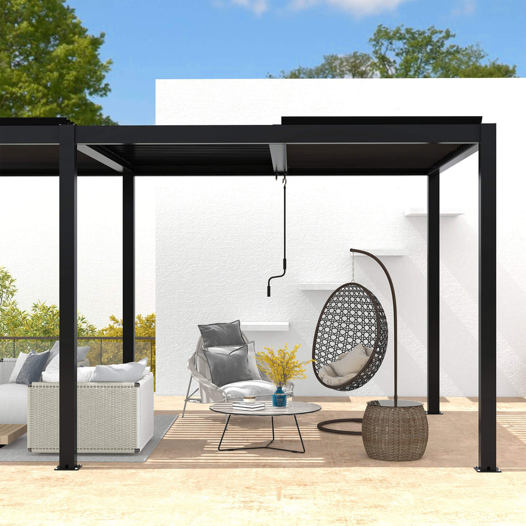 [10X19FT] Alora Premium Powder-Coated Aluminum Pergola With Adjustable Louvers (SAK78345) – SAKSBY WHOLESALE, view 3