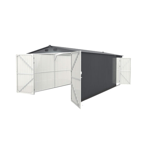 [10X20FT] Alora Heavy-Duty Multipurpose Outdoor All-Weather Utility Garage Storage Shed With Air Vents (SAK74834) – SAKSBY WH