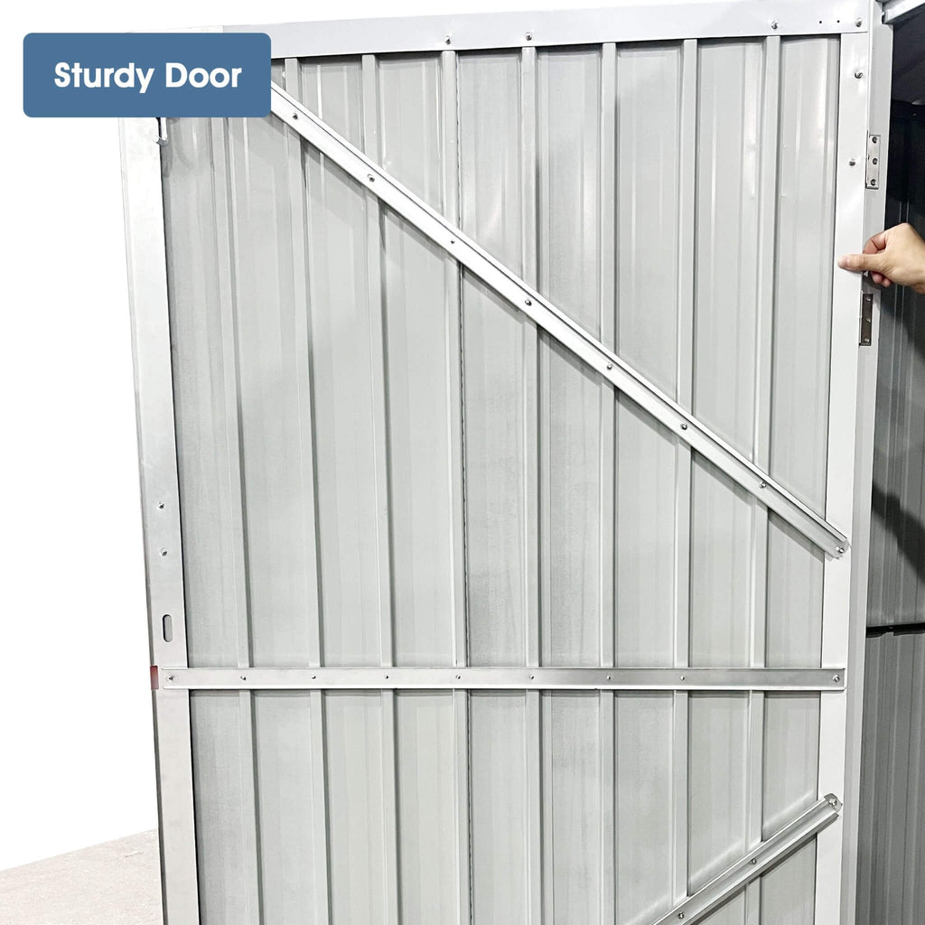 [10X20FT] Alora Heavy-Duty Multipurpose Outdoor All-Weather Utility Garage Storage Shed With Air Vents (SAK74834) – SAKSBY WH