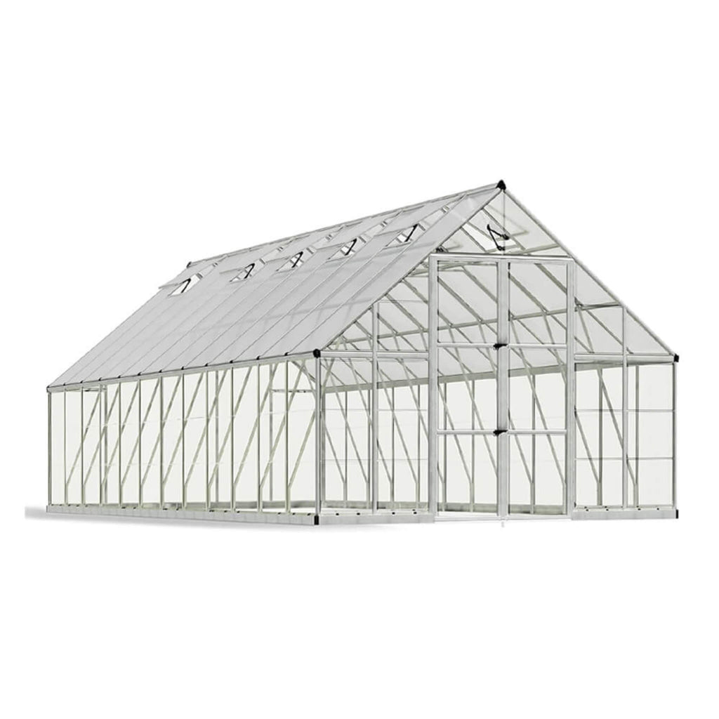 [10X24FT] Premium Heavy-Duty Polycarbonate Walk-In Greenhouse W/ Aluminum Frame & Built-In Gutter System (SAK58472) – SAKSBY 