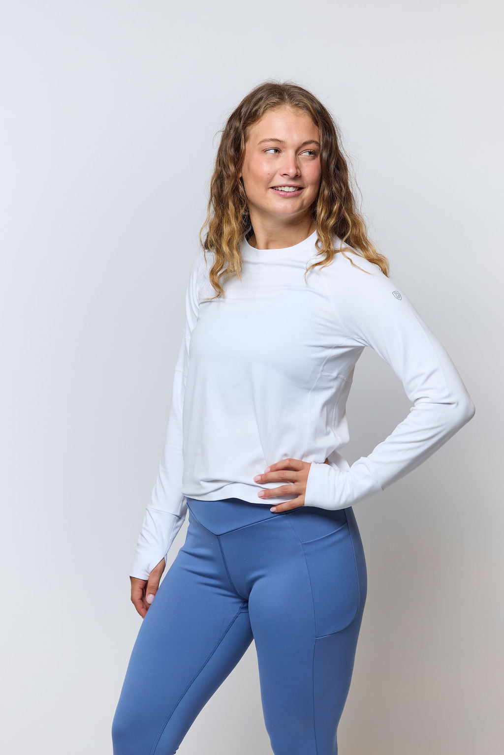 Goal Five Go Again Women's Full Length Legging — detail close-up