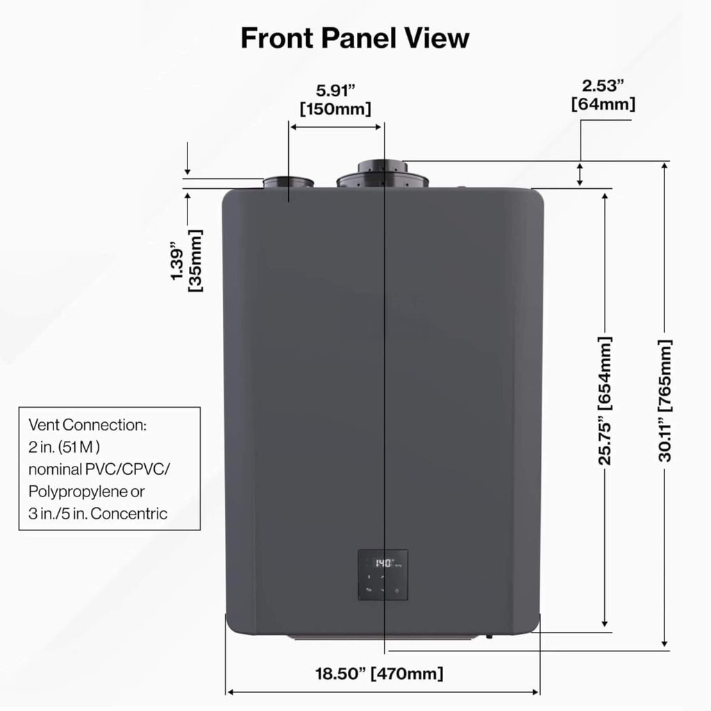 RN 11.0 GPM Outdoor Commercial High-Efficiency Tankless Water Heater (SAK75016) – SAKSBY WHOLESALE, view 6